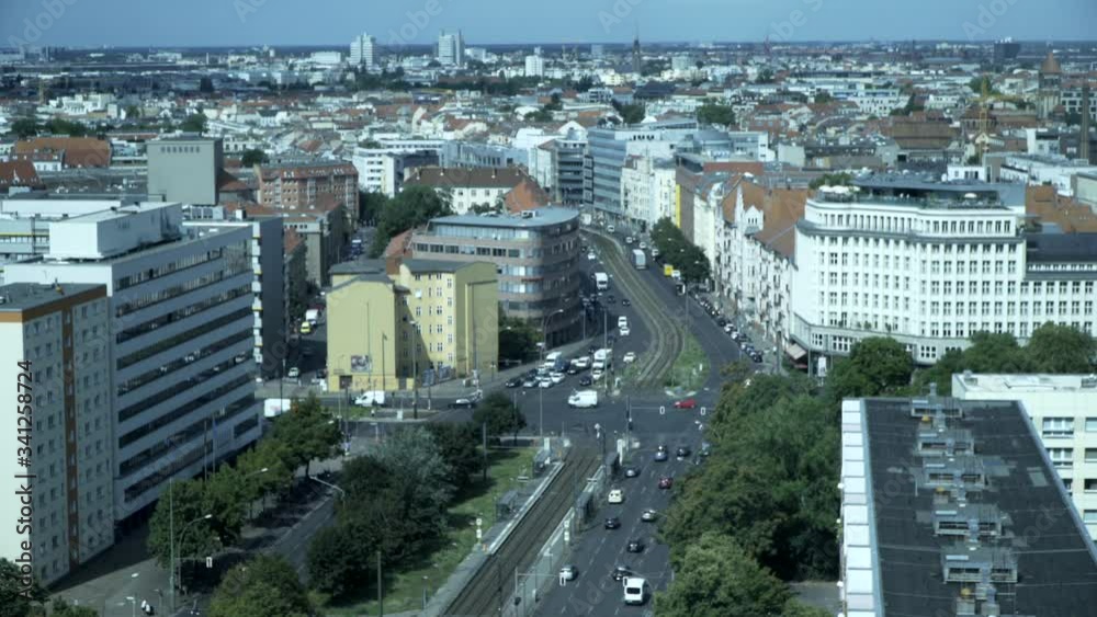 A view of Berlin's streets from above. A view of Berlin's streets from above.