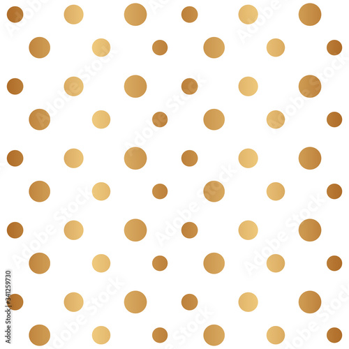 Golden background cover with circles. Gold polka dot vintage pattern with dots. print. Abstract texture. Template with spots. Pattern tiled for design, fabric, wallpaper, wrapping paper, prints