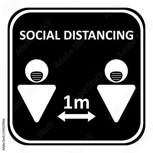 Illustration of social distancing.