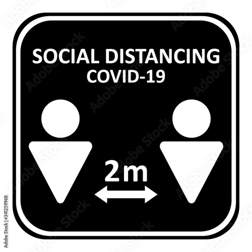 Illustration of social distancing.