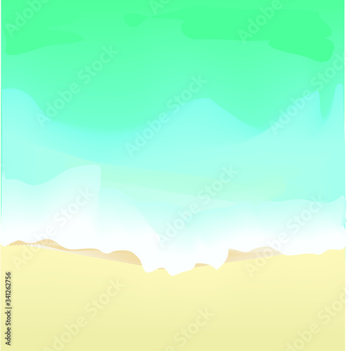 vector beach sea water exotic illustration of an abstract background © Kateina