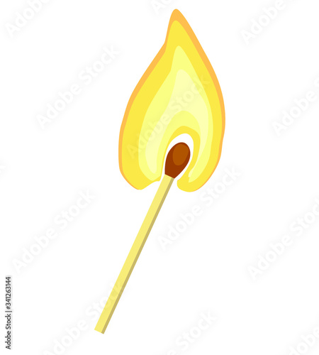 safety matches vector ilustration fire symbol isolated o white background isolated on white background