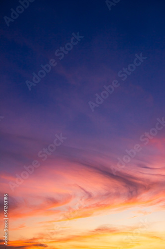 sunset sky with clouds sunlight vertical