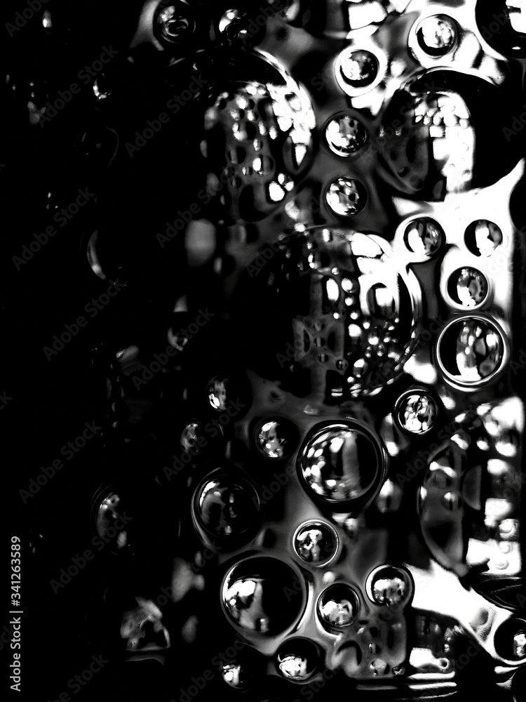 Black and white bubble background wallpaper
