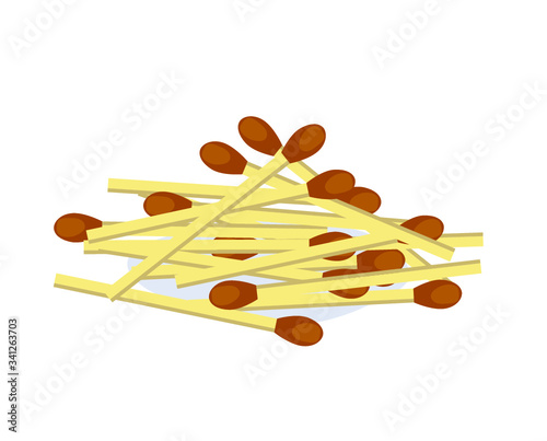 safety matches vector ilustration fire symbol isolated o white background isolated on white background