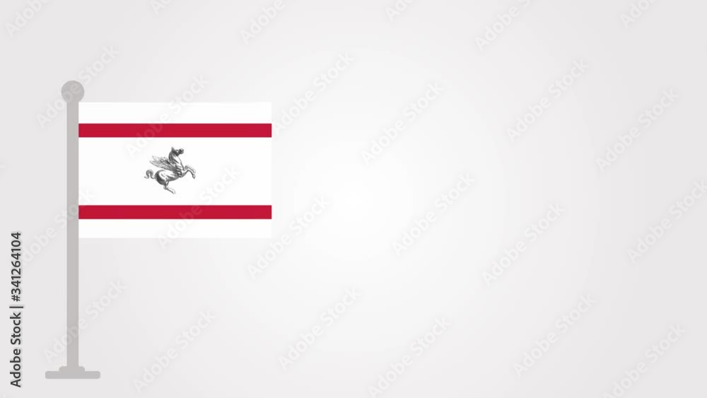 Tuscany short flag animation on tiny flagpole. Tuscany short flag animation on tiny flagpole.