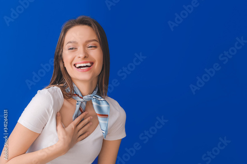 Beautiful young woman with ...