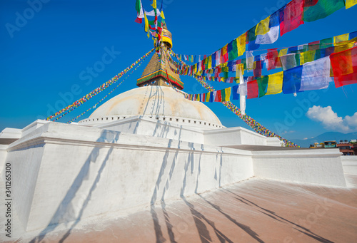 Colorful Bouddha stupa in Nepal