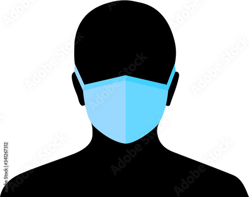Face protection mask: Please cover your mouth and nose! vector illustration