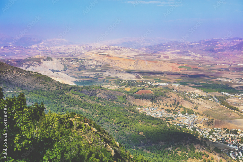 Breathtaking view from mount Menara, northern Israel