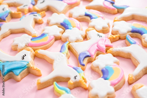 Unicorn sugar cookies