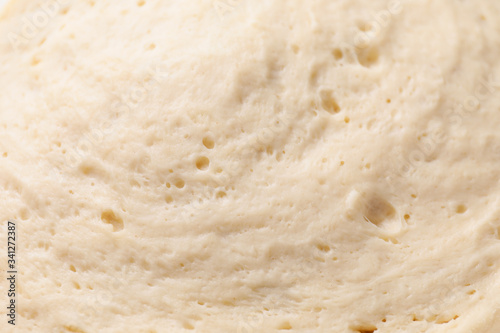 Texture of fresh dough, closeup