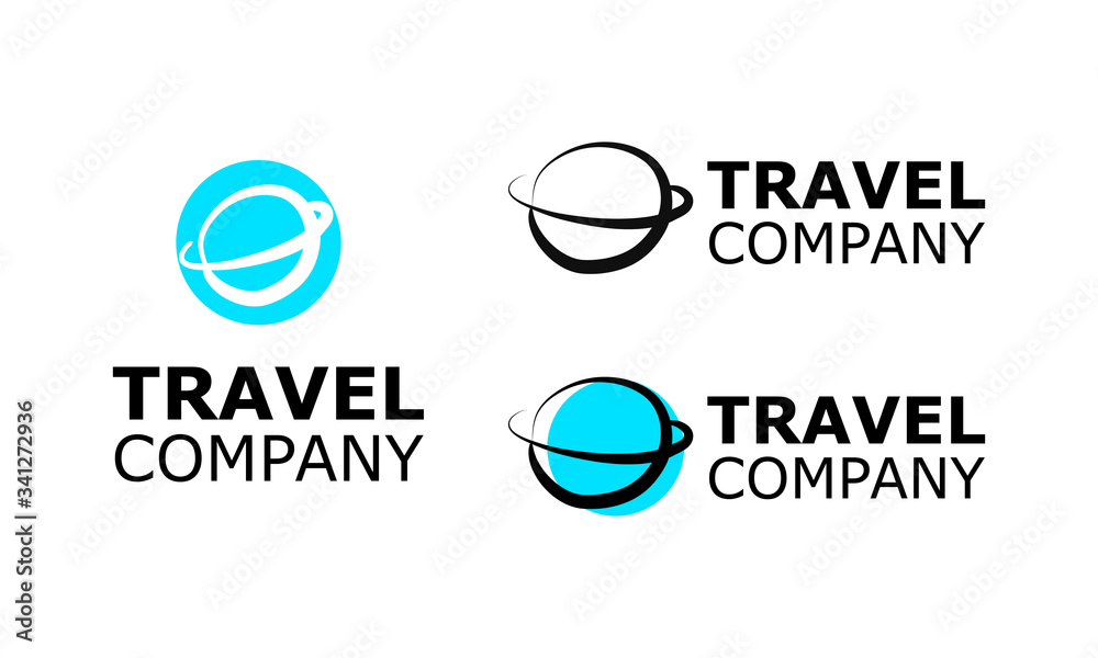 Vector Logo travel agency symbol road on white Vector Logo travel agency symbol road on white