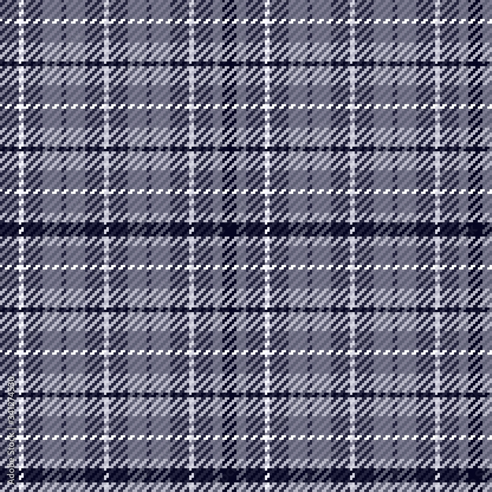 Vector graphic of blue, gray and white gingham cloth background with fabric texture. Seamless fabric texture. Suits for decorative paper, packaging and gift wrap. No gradient. No transparent. EPS10. Vector graphic of blue, gray and white gingham cloth background with fabric texture. Seamless fabric texture. Suits for decorative paper, packaging and gift wrap. No gradient. No transparent. EPS10.