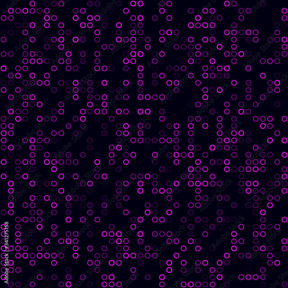 Digital pattern. Sparse pattern of rings. Magenta colored seamless background. Creative vector illustration. Digital pattern. Sparse pattern of rings. Magenta colored seamless background. Creative vector illustration.