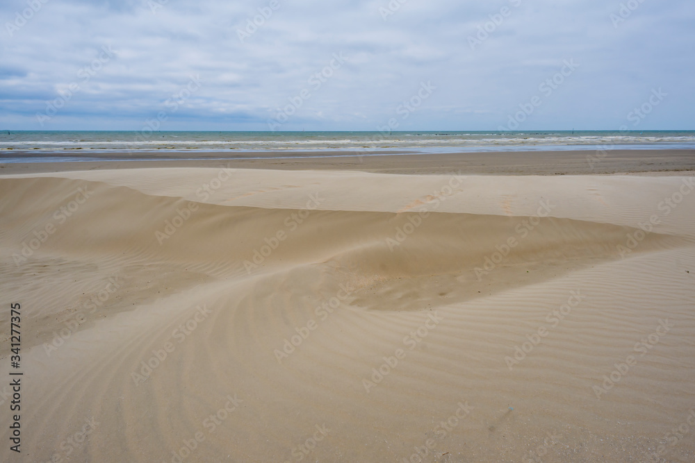 De Panne beach on the Belgian coast, Belgium