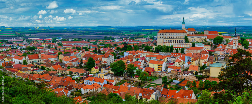 Naklejka premium Mikulov city view