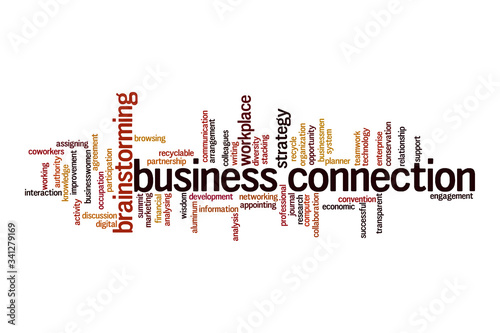 Business connection word cloud concept