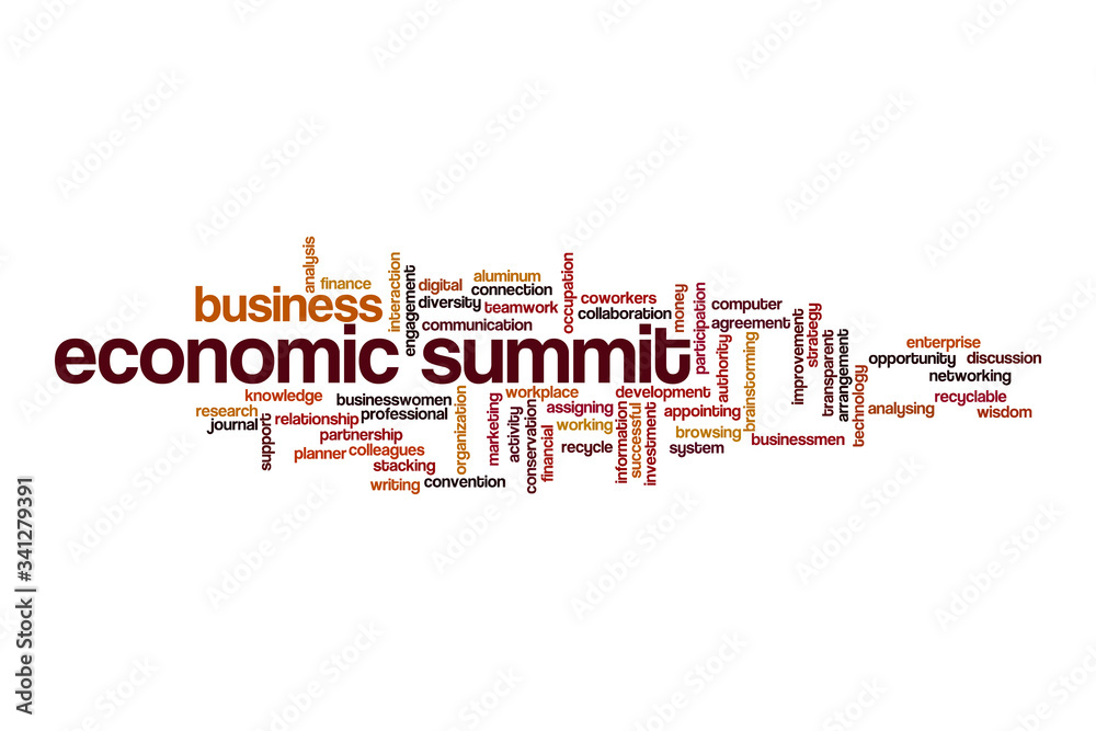 Economic summit word cloud concept Economic summit word cloud concept