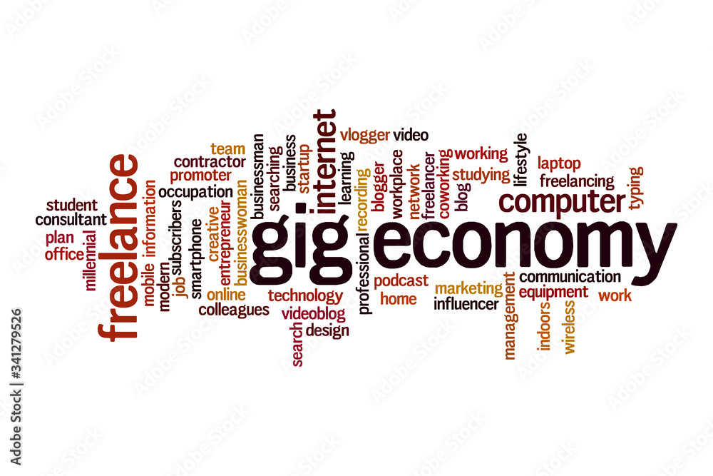 Gig economy word cloud concept