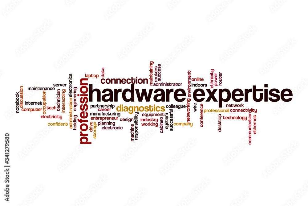 Hardware expertise word cloud concept Hardware expertise word cloud concept
