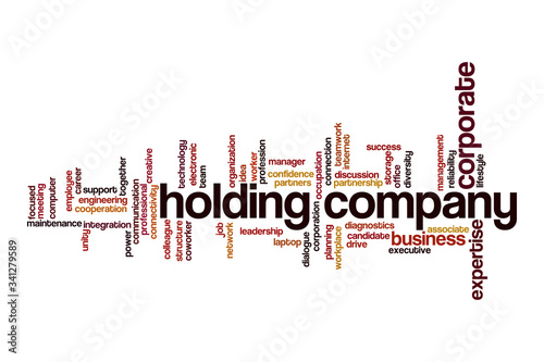 Holding company word cloud concept