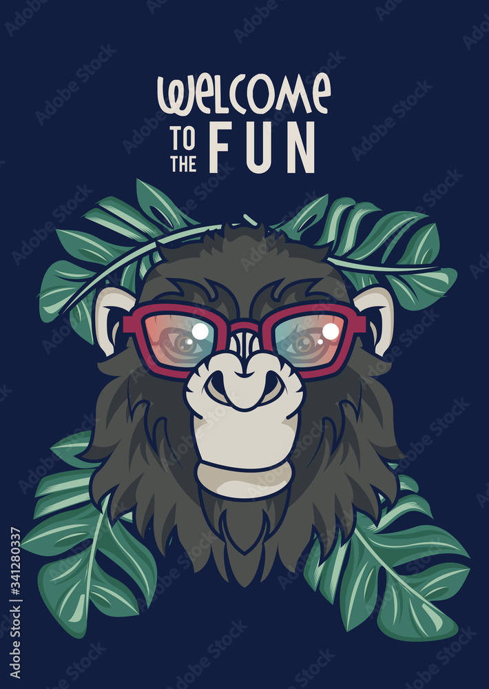 welcome to the fun with gorilla using glasses