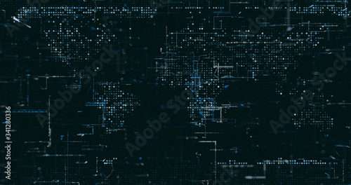 Abstract digital network data background  3D rendering
