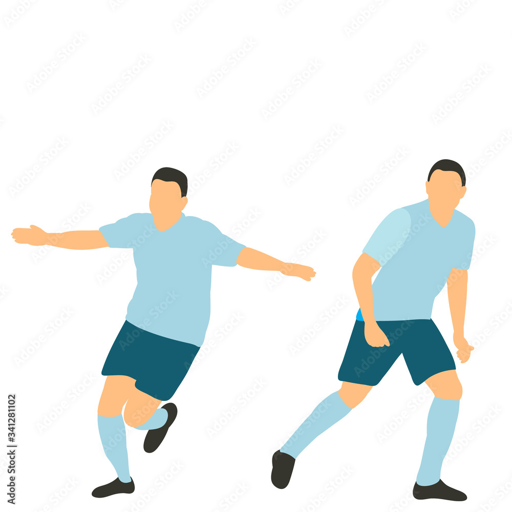 flat style soccer player, football, sport flat style soccer player, football, sport