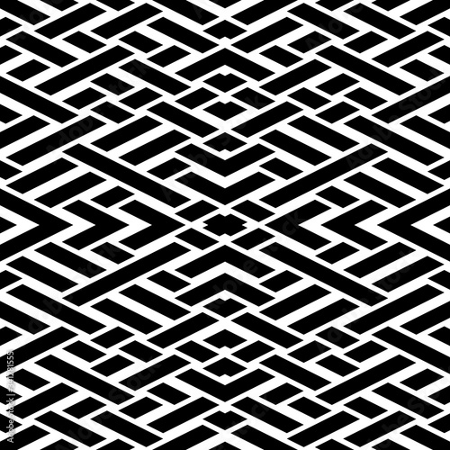 Seamless pattern with oblique black bands