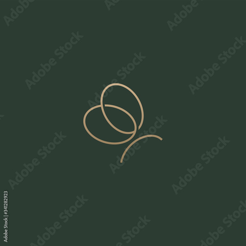 Abstract butterfly line logo icon design vector
