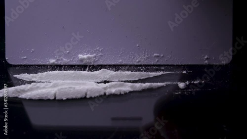 Cutting lines of cocaine, tracking