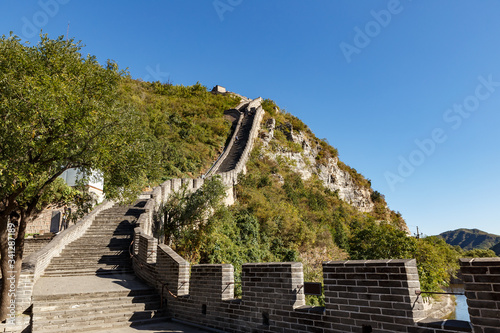 Steep stairs of the Great Wall of China. Changping District, Beijing photo