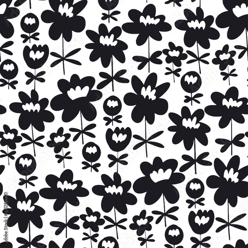 Cute simple silhouette flor...