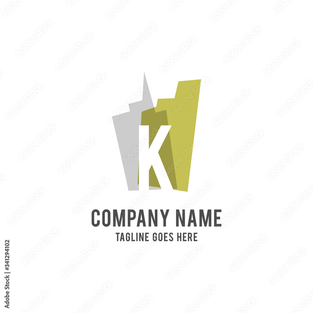 K Letter building logo vector design template K Letter building logo vector design template