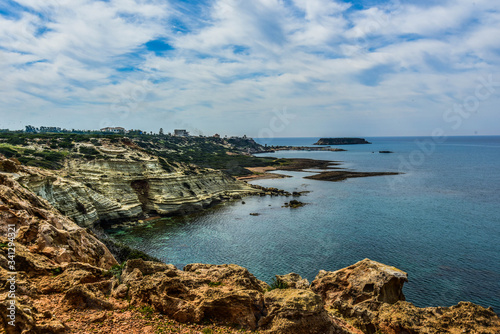 Coastline  Akamas Peninsula Cyprus