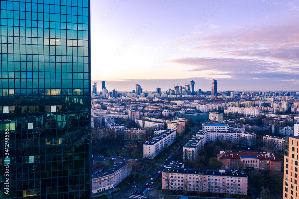 Warszawa z lotu ptaka