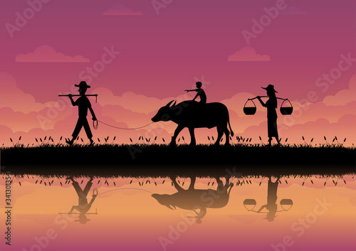 The way of life of farmers in Thailand