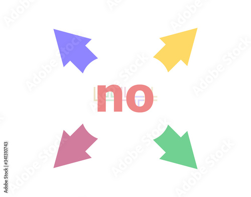 Text No. Education concept . Arrow with word no Free Download Text No. Education concept . Arrow with word no - GFXLoad