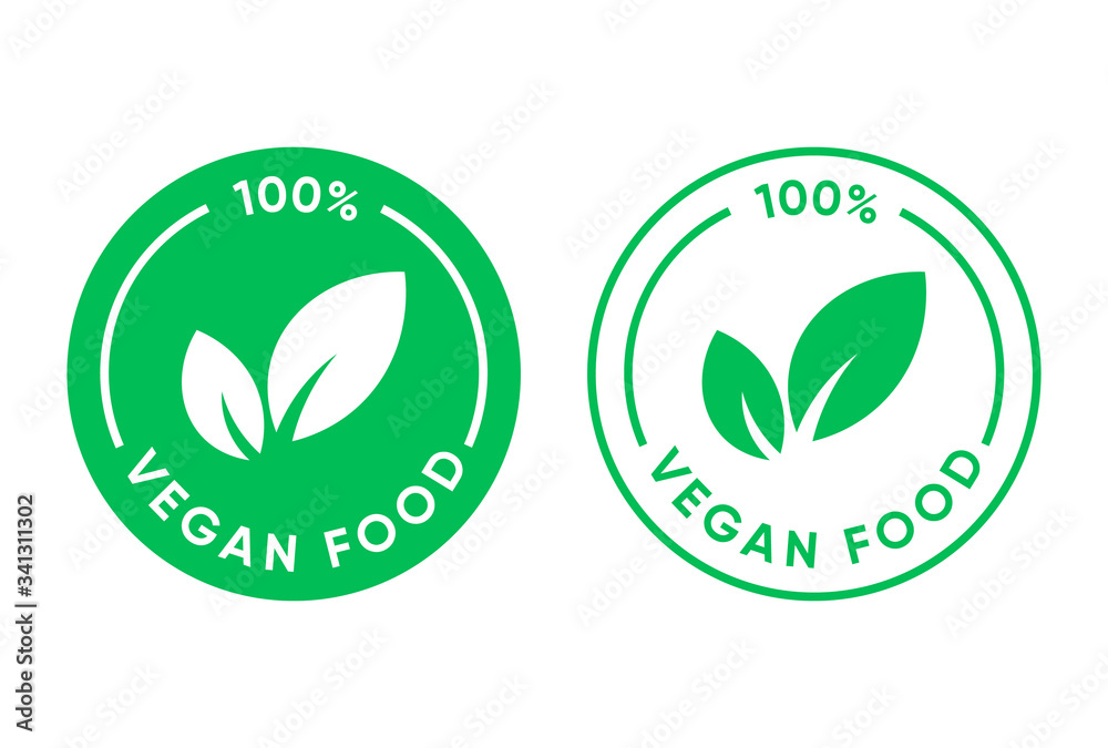 Vegan Food Stamp Flat Icon Vegan Food Stamp Flat Icon