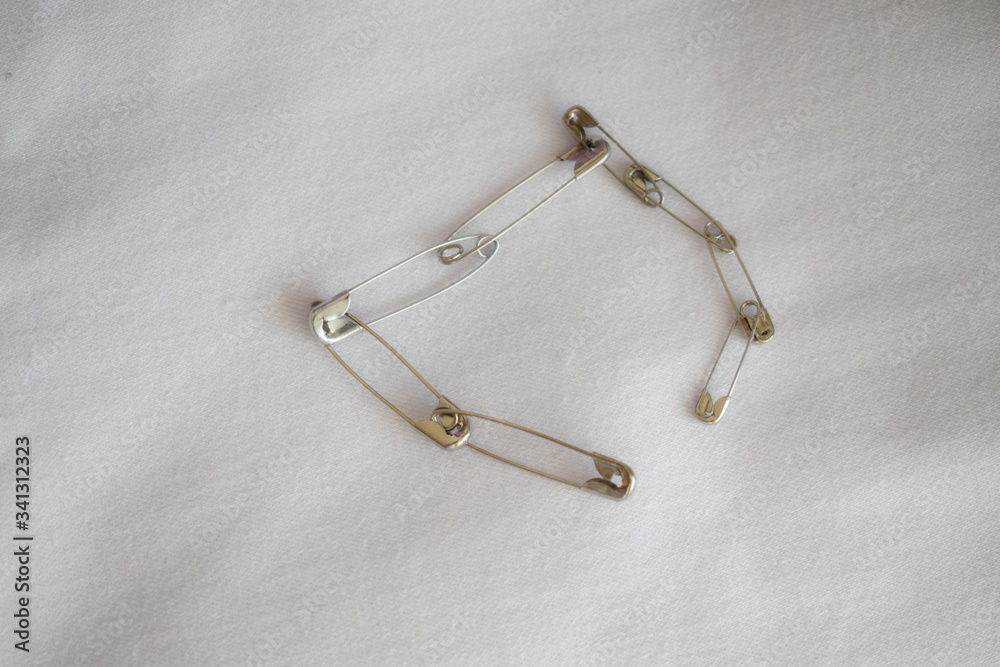 Fototapeta premium A set of sewing pins. 