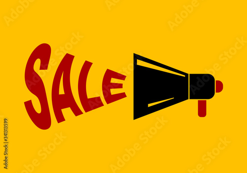 Sale vector word concept banner illustration