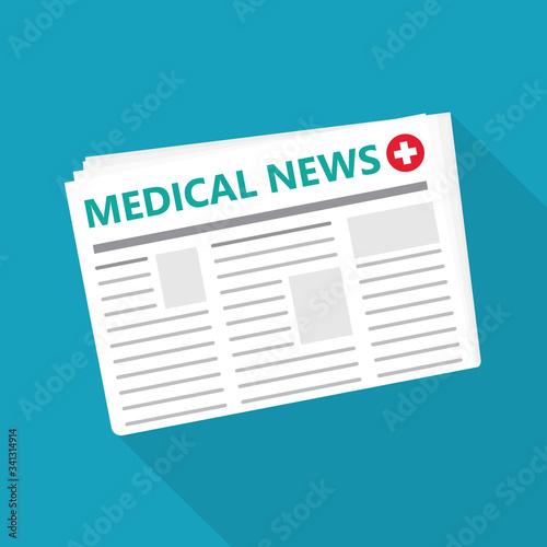health care newspaper icon- vector illustration