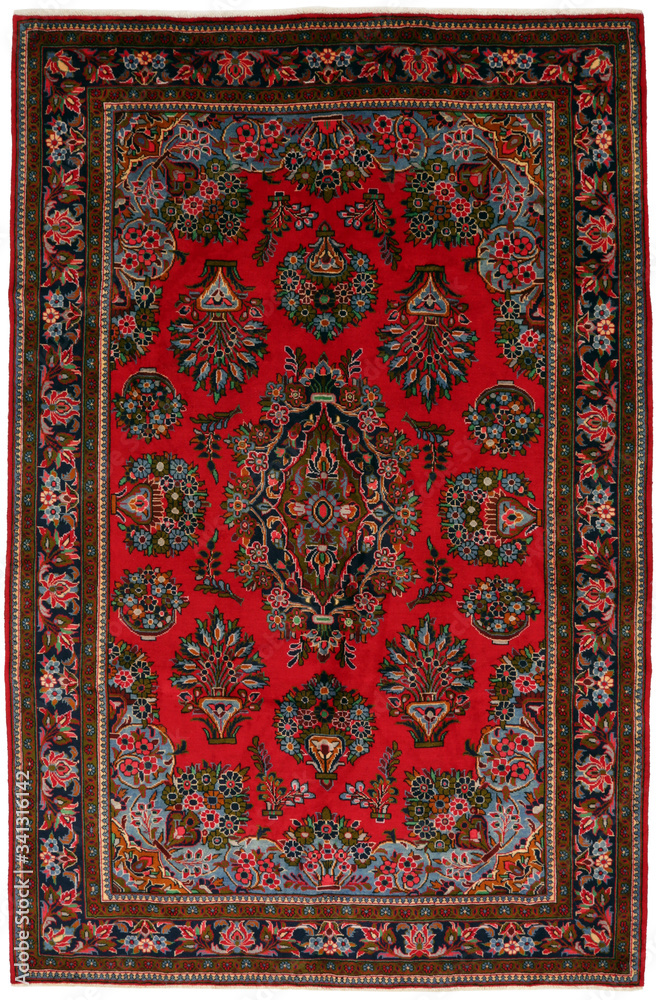 Old and modern Persian Colourful Arabesque and handmade carpet, rug gelim, patchwork, and Gabbeh with the pattern.