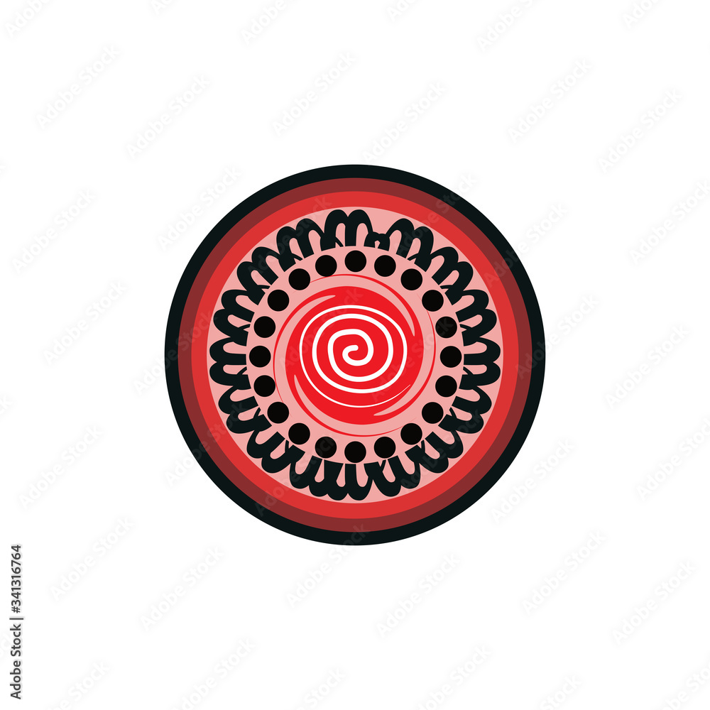 Aboriginal art dots painting icon logo design Aboriginal art dots painting icon logo design