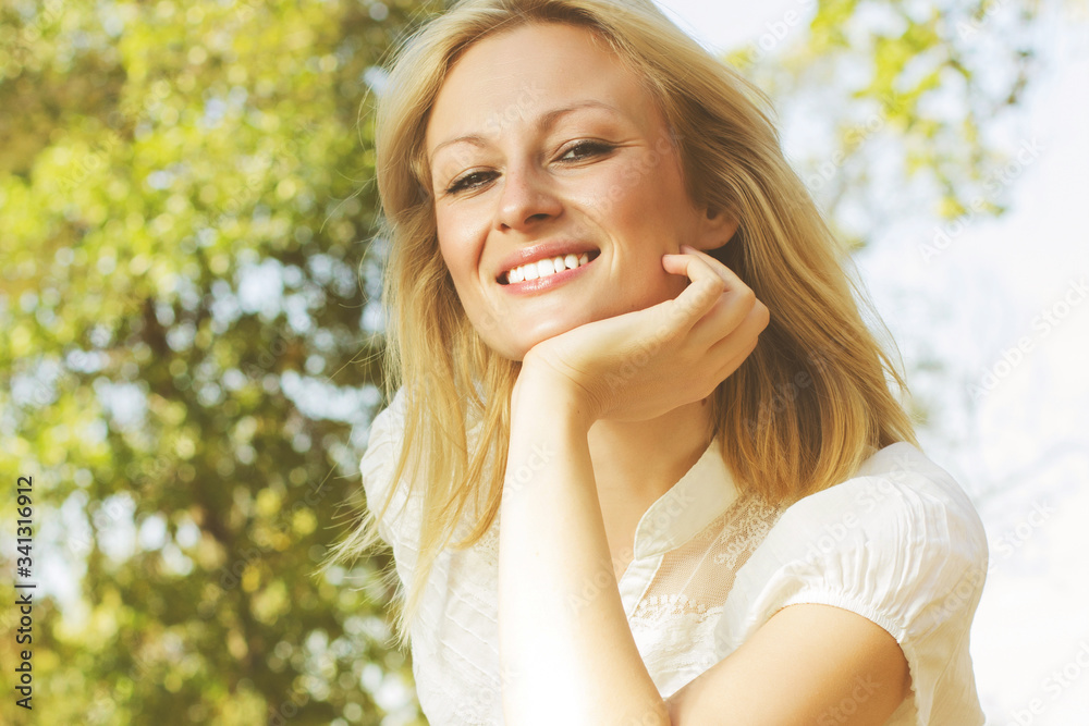 happy young woman outdoor happy young woman outdoor