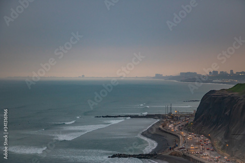 Lima malecon miraflores park view, Peru photo