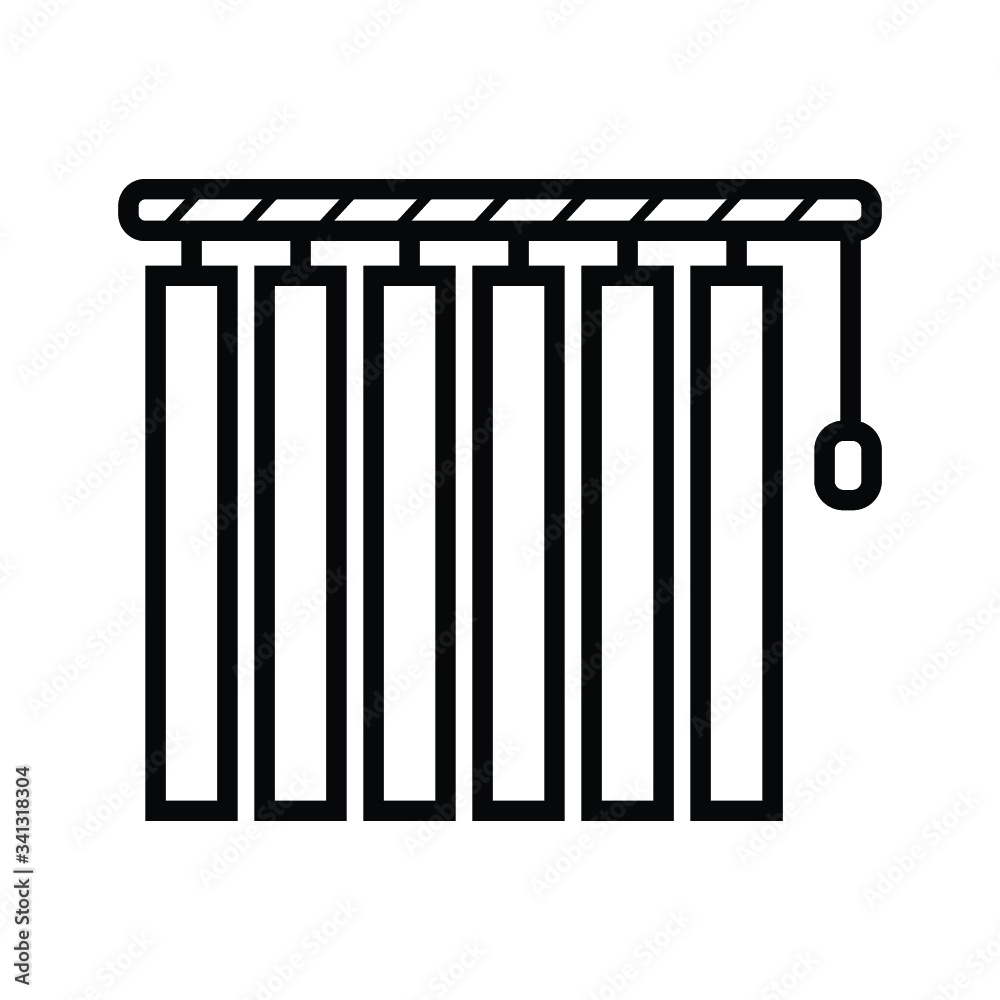 Window blinds vector icon photo Window blinds vector icon photo