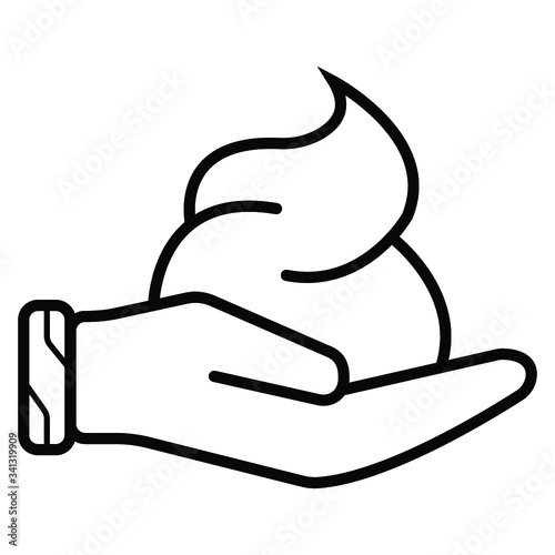 Shaving foam icon vector illustration