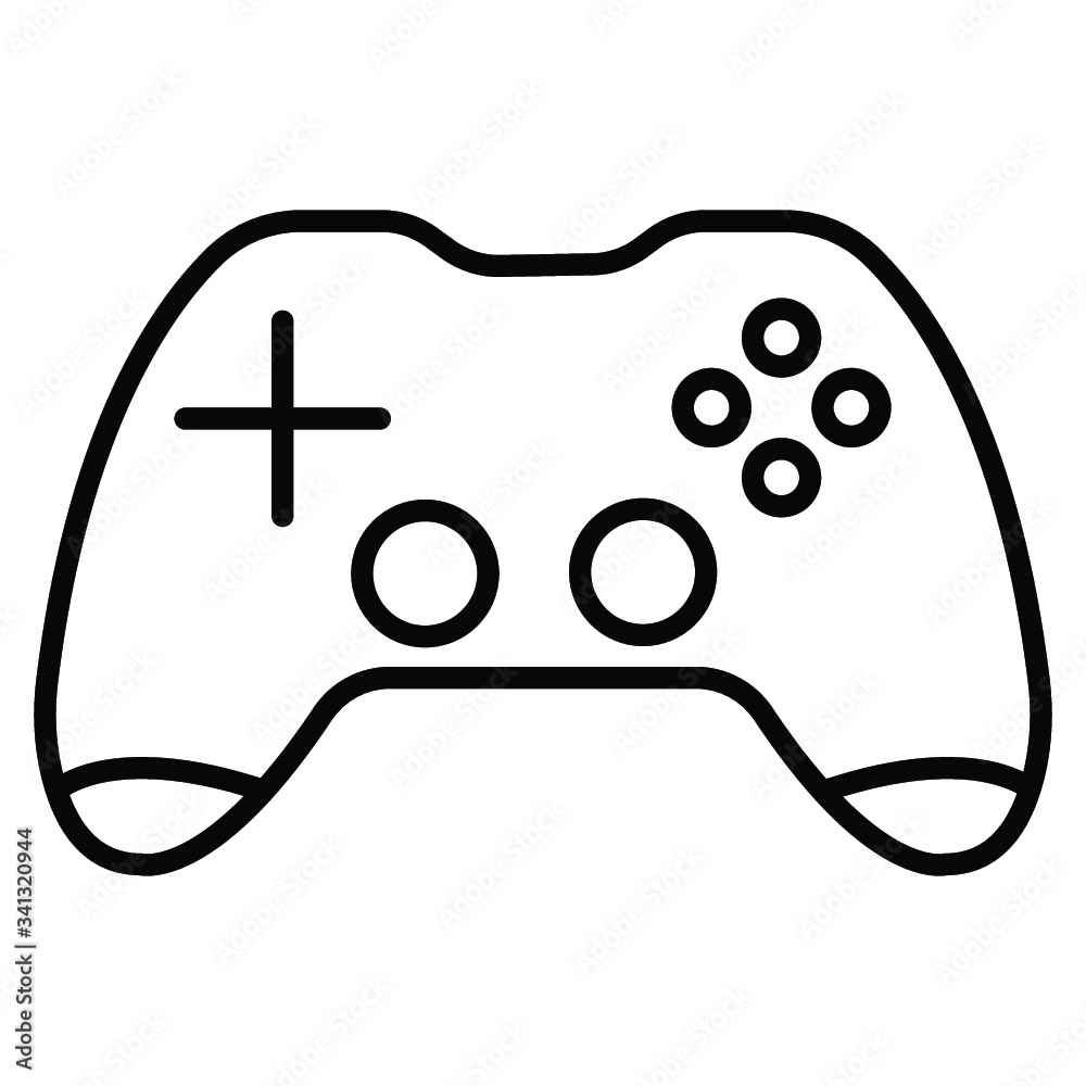 thin line gamepad, joystick icon thin line gamepad, joystick icon